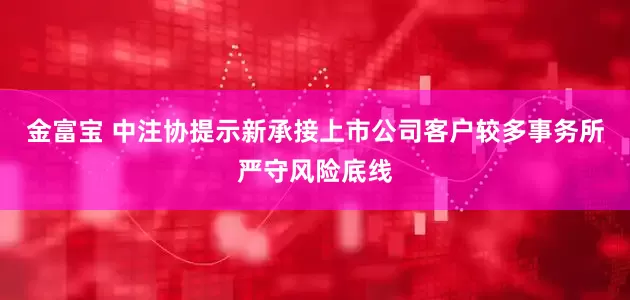 金富宝 中注协提示新承接上市公司客户较多事务所严守风险底线